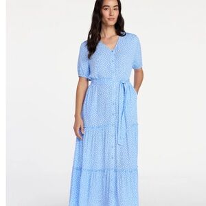 Blue Floral Maxi Dress